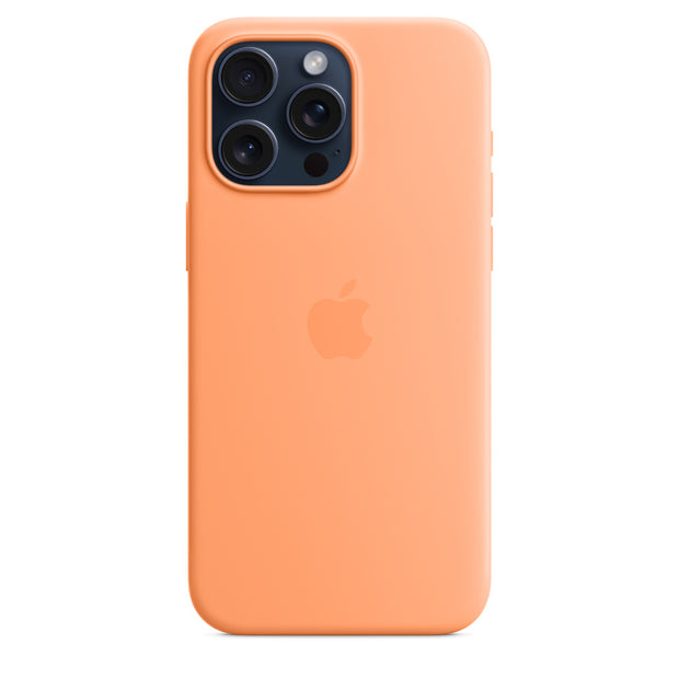 Orange Sorbet Silicone Case with MagSafe for iPhone 15/Plus/Pro/Pro Max