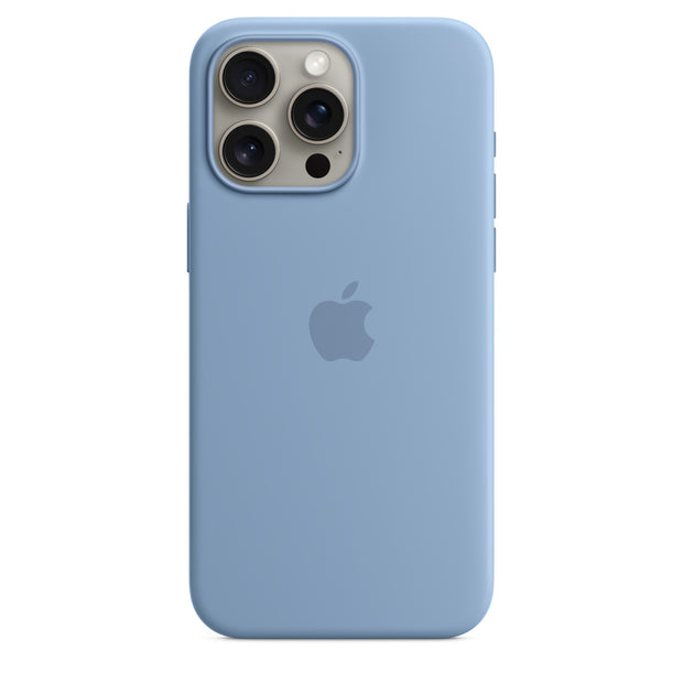 Winter Blue Silicone Case with MagSafe for iPhone 15/Plus/Pro/Pro Max
