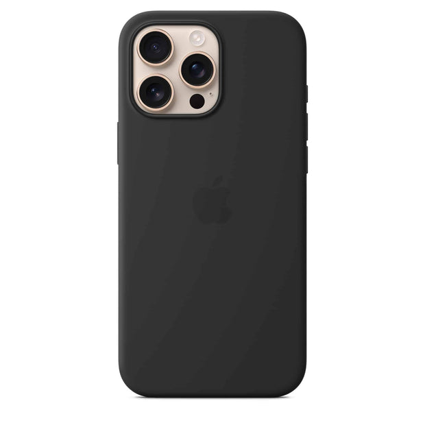 Black Silicone Case with MagSafe for iPhone 16/Plus/Pro/Pro Max