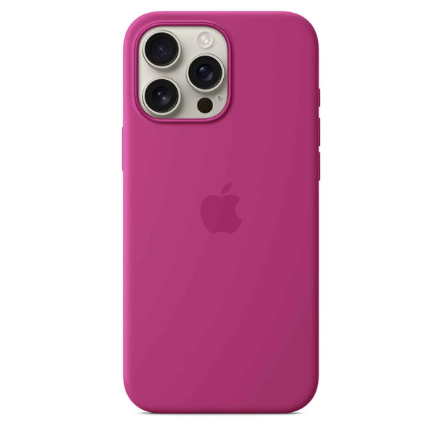 Fuchsia Silicone Case with MagSafe for iPhone 16/Plus/Pro/Pro Max