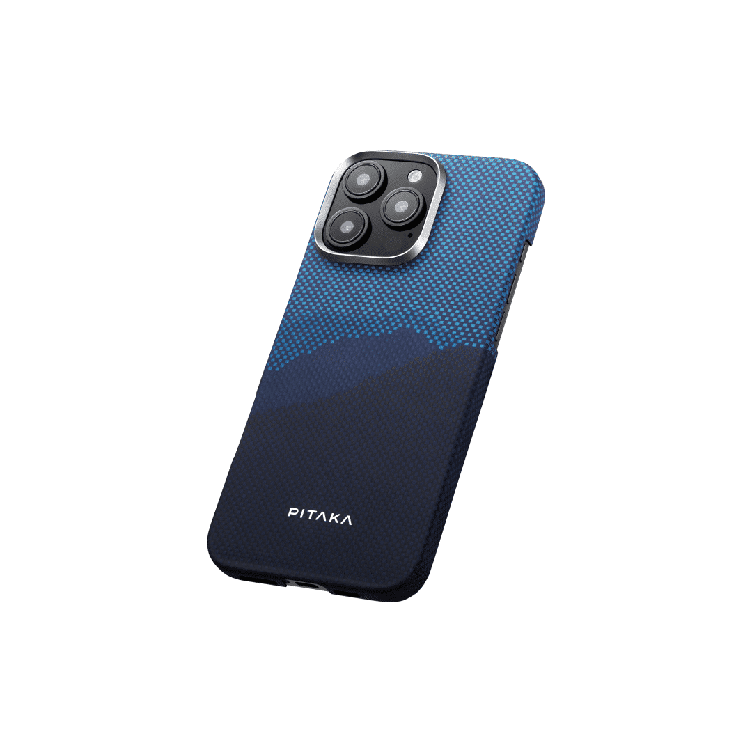 غلاف PITAKA Over the Horizon المنسوج بملمس بارز لهاتف iPhone 16 Pro/Pro Max