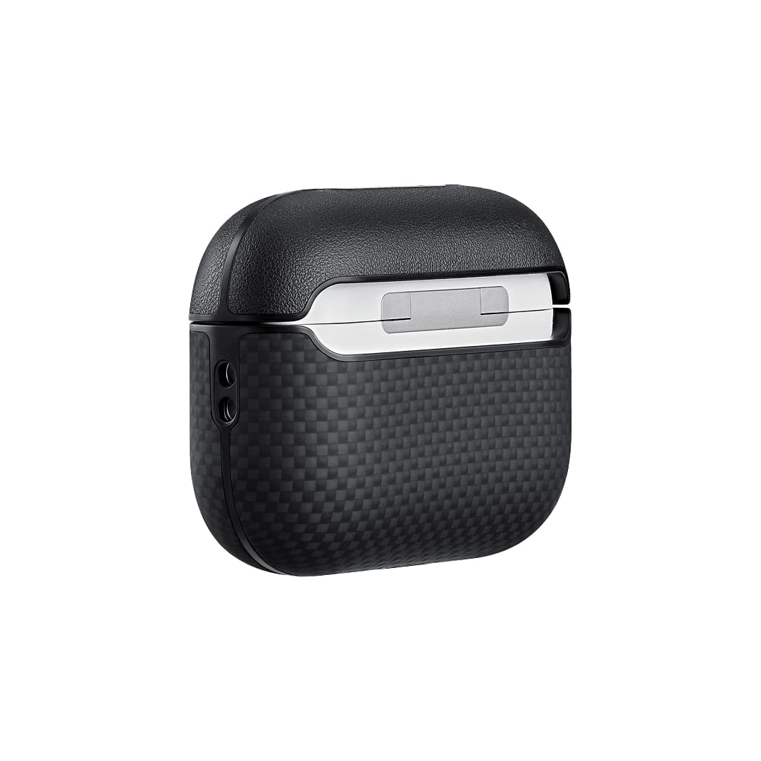 PITAKA Aramid Fiber  Magnetic Case for AirPods Pro3（Black/Gray）
