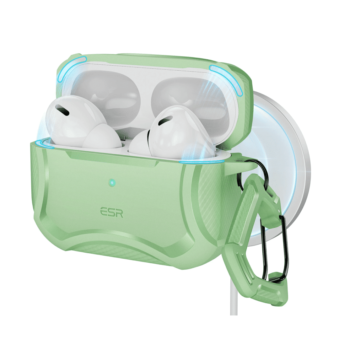 ESR - AirPods Pro (2023/2022/2019) Cyber Armed Case (HaloLock) - Light Green