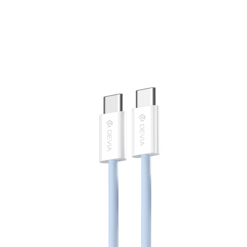 Devia Smart Series C To C PD 60W Fast  Woven Cable(1M) blue