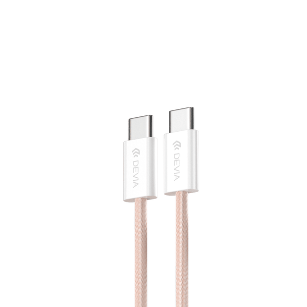 Devia Smart Series C To C PD 60W Fast  Woven Cable(1M) Pink