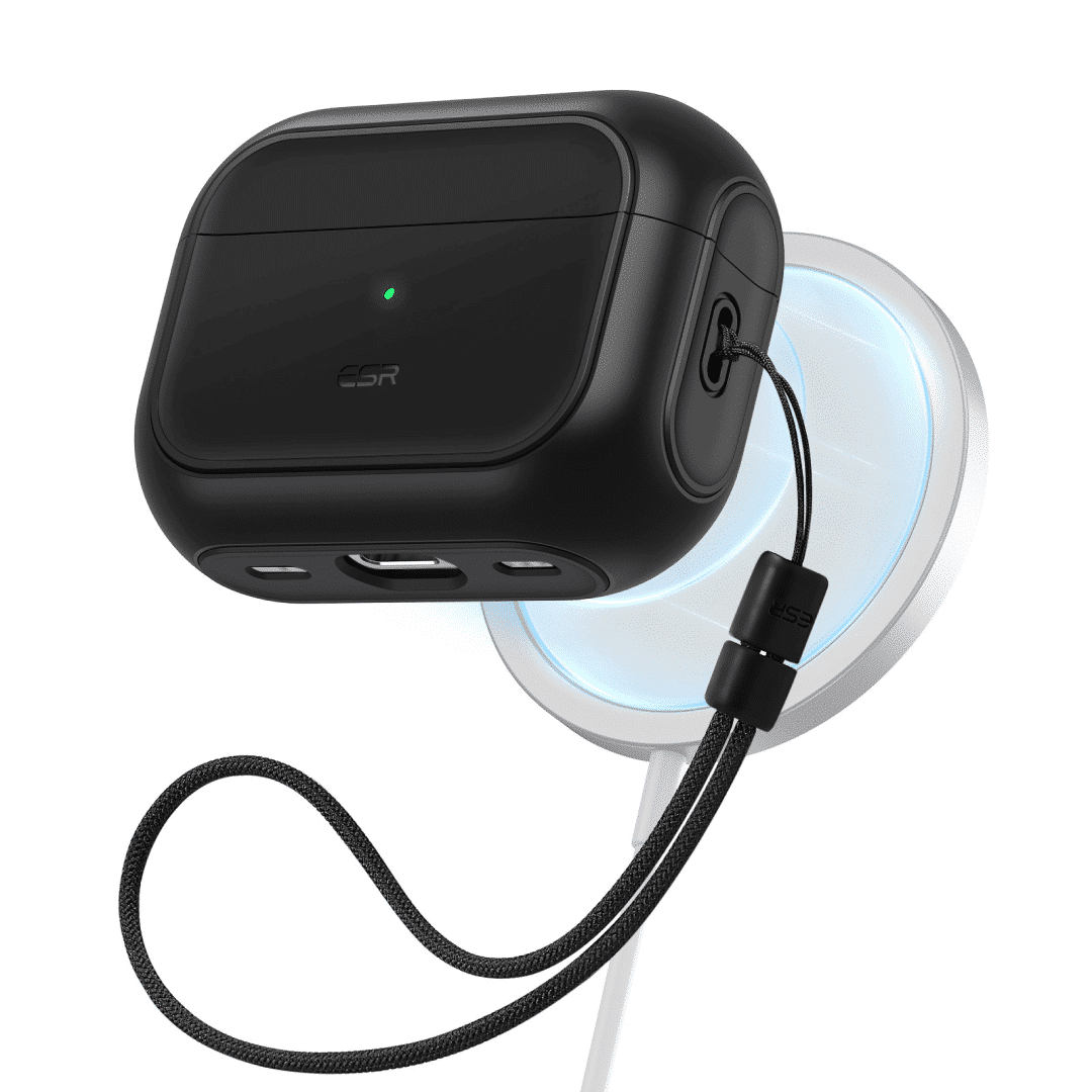 ESR Orbit with HaloLock Magnetic Hybrid Tough Case for AirPods Pro — Black