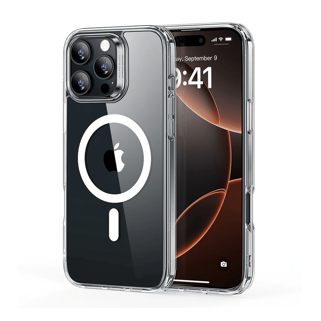 جراب ESR Classic Hybrid (HaloLock)، لهاتف آيفون 16 برو ماكس، شفاف