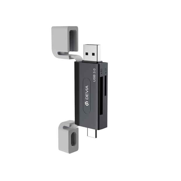 DEVIA Leopard Series USB+Type-C 3.0 To SD/TF 2 In 1 High-Speed Card Reader