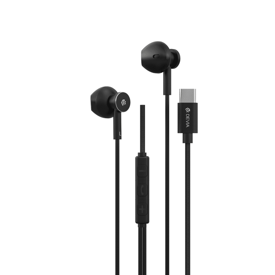 DEVIA Smart Series M2 Metal Wired Earphone(Type-C Digital) - Black