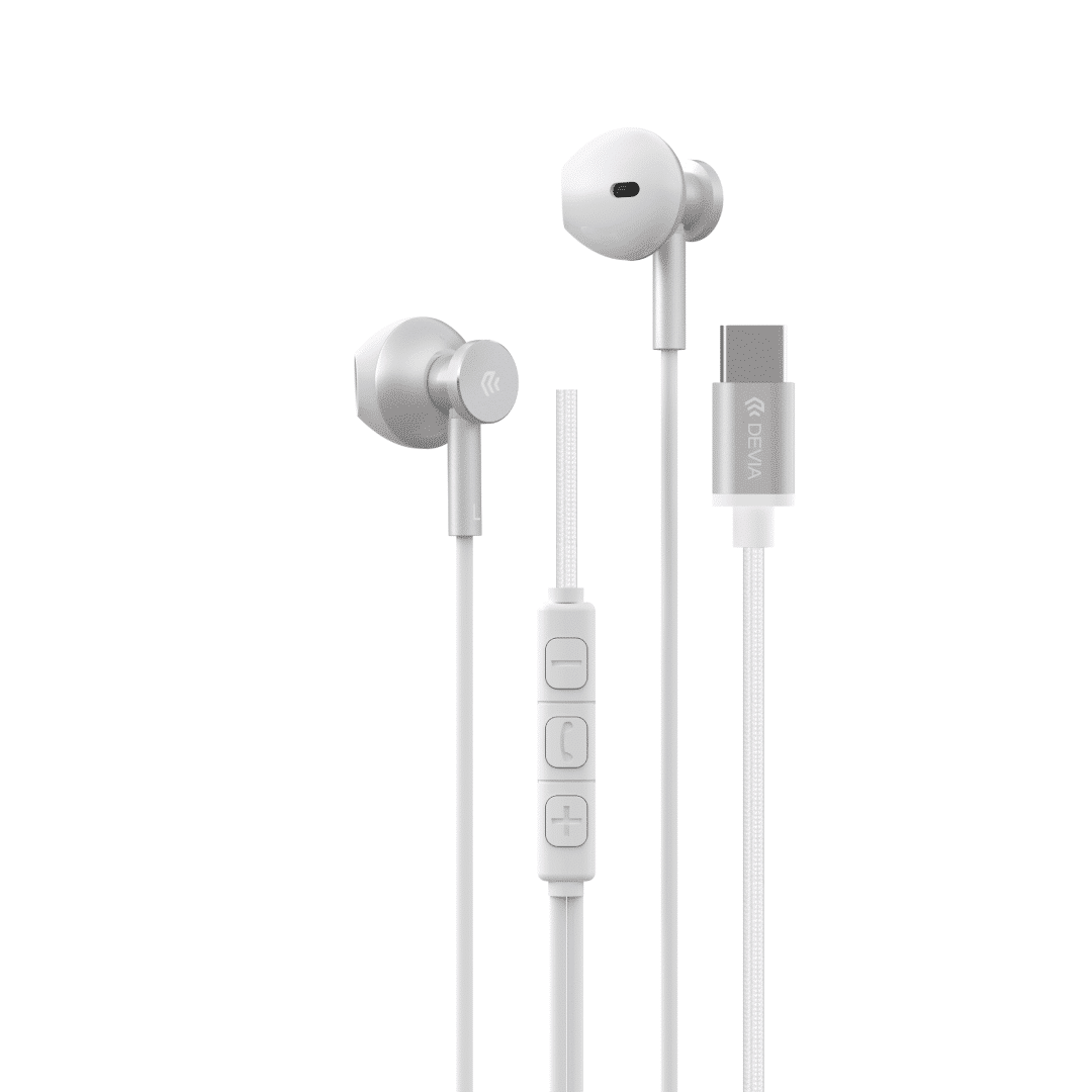 DEVIA Smart Series M2 Metal Wired Earphone(Type-C Digital) - silver