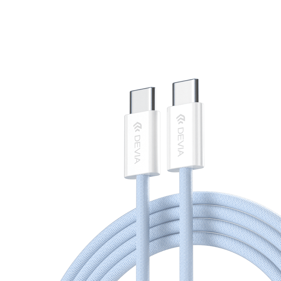 Devia Smart Series C To C PD 60W Fast  Woven Cable(1M) blue
