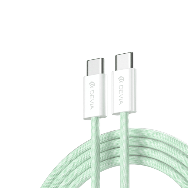 Devia Smart Series C To C PD 60W Fast  Woven Cable(1M) green