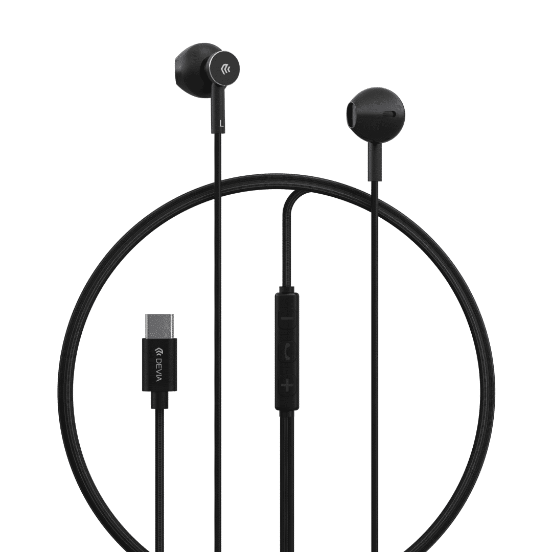 DEVIA Smart Series M2 Metal Wired Earphone(Type-C Digital) - Black