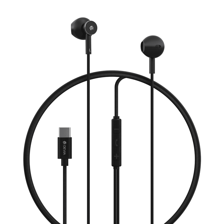 DEVIA Smart Series M2 Metal Wired Earphone(Type-C Digital) - Black