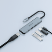 موزع DEVIA سلسلة Leopard بمنفذ C إلى منفذين USB+منفذ C+منفذ PD بقدرة 100 واط+منفذ HDMI (4K)، خماسي المنافذ (5 في 1)