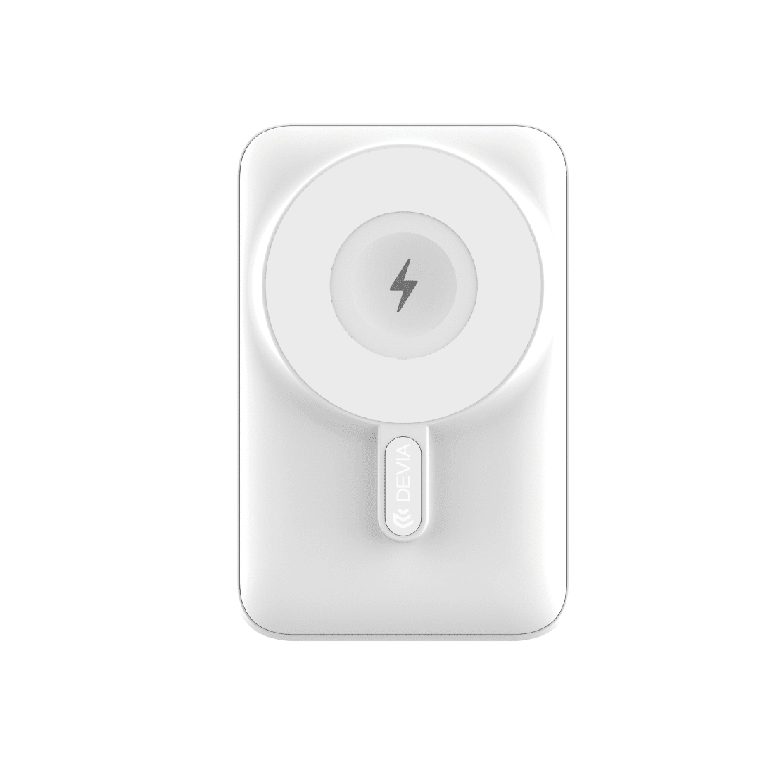 DEVIA Extreme Speed Series 22.5W Fast Charging Magnetic Power Bank With Bracket (10000mAh) - White
