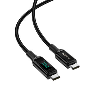 ACEFAST USB-C to USB-C 100W zinc alloy digital display braided charging data cable