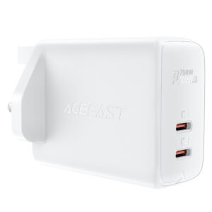 ACEFAST PD50W GaN (USB-C+USB-C) dual port charger – White