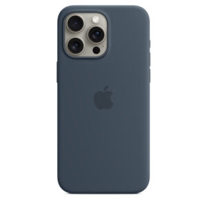 Storm Blue Silicone Case with MagSafe for iPhone 15/Plus/Pro/Pro Max