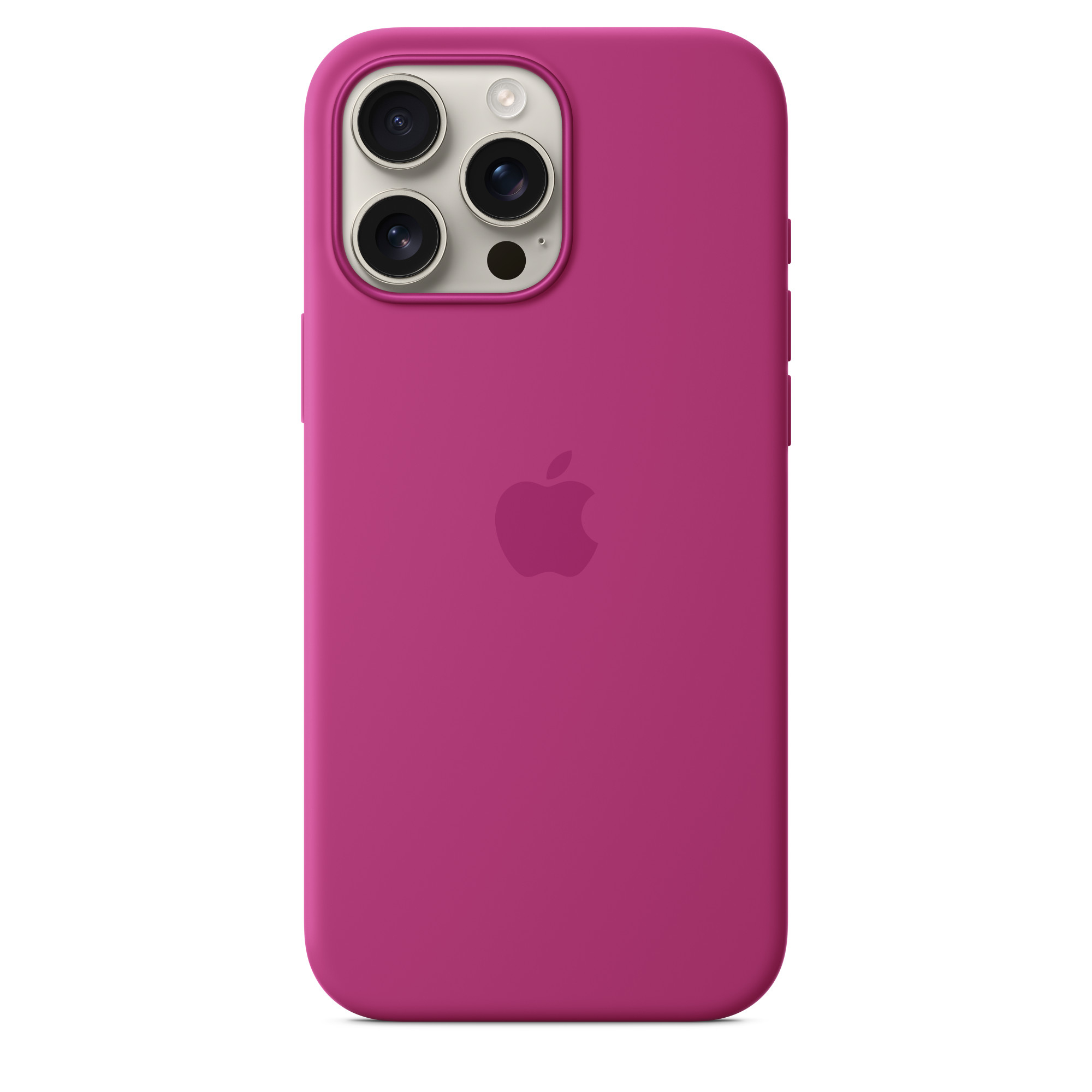 Fuchsia Silicone Case with MagSafe for iPhone 16/Plus/Pro/Pro Max - Image 2
