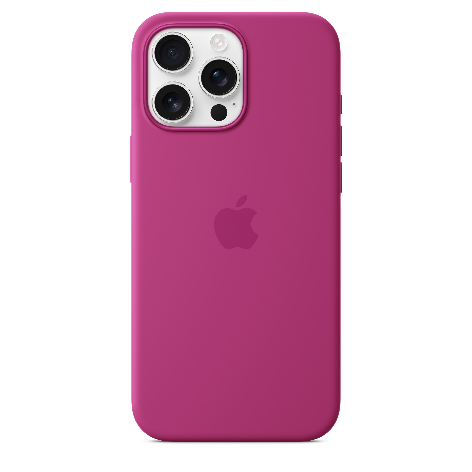 Fuchsia Silicone Case with MagSafe for iPhone 16/Plus/Pro/Pro Max - Image 3