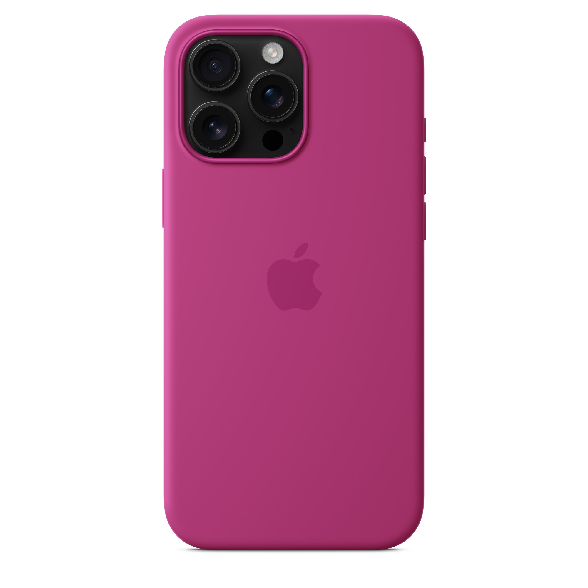 Fuchsia Silicone Case with MagSafe for iPhone 16/Plus/Pro/Pro Max - Image 4