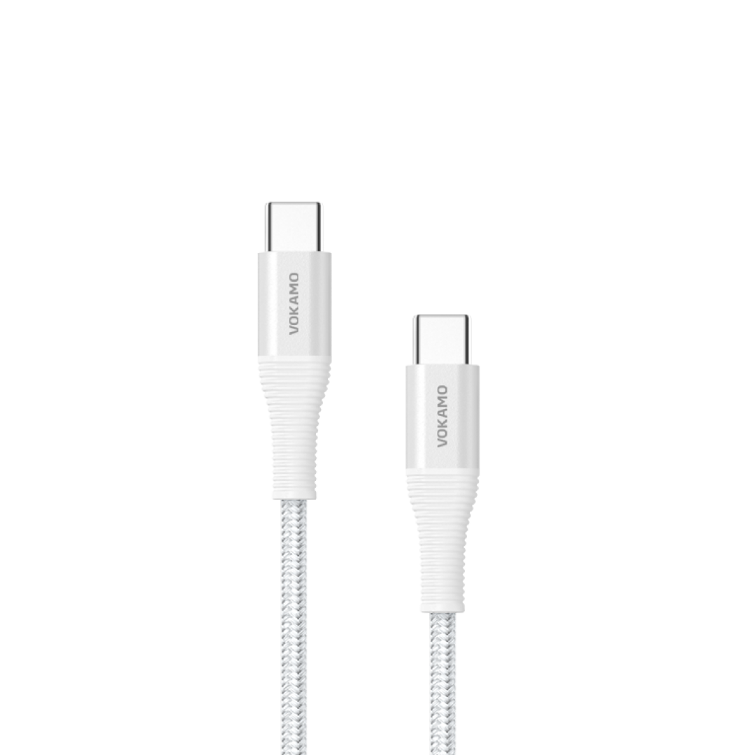 VOKAMO Luxlink Series Type C to Type C Cable 100W (1.2m)-silver - - Image 2