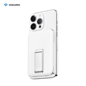 VOKAMO Magstand Mobank Power Bank With Magnetic Holder - White -