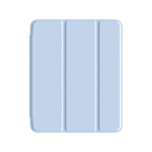Comma iPad Pro 13-inch (2024) Joy Series PU Case With Pencil Slot - light blue case