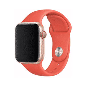 DEVIA Deluxe Series Sport Watch Band for Apple Watch in Nectarine – Compatible with 42mm, 44mm, 45mm, and 49mm sizes. Stylish, durable, and perfect for an active lifestyle.