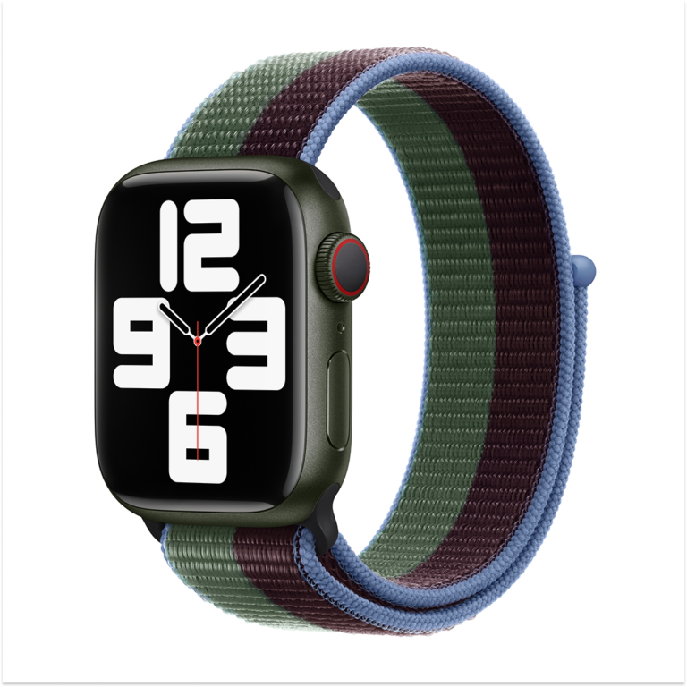 DEVIA iWatch 38|40|41mm Nylon Braided Adjustable Two-Tone Watch Loop - Eucalyptus Green
