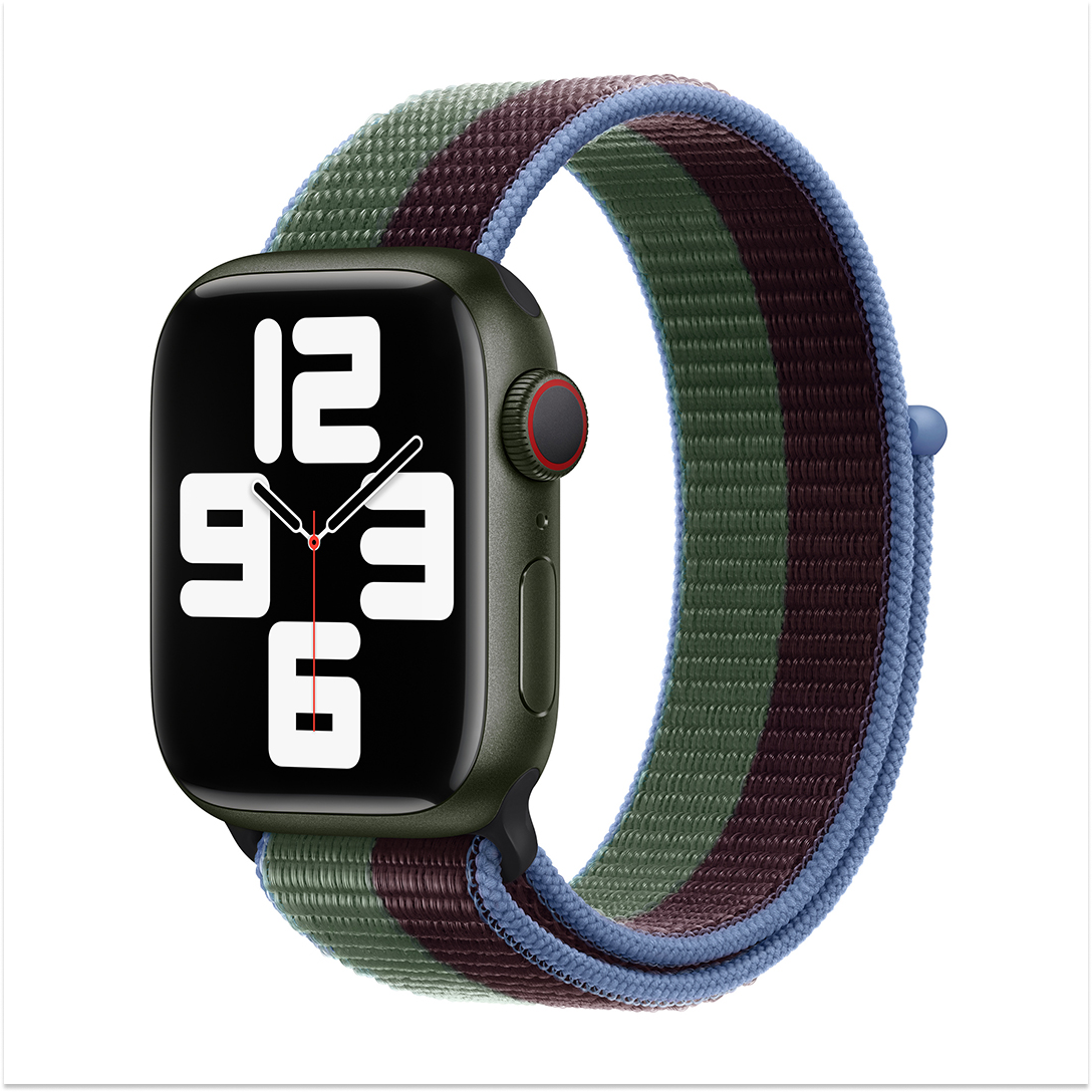 DEVIA iWatch 38|40|41mm Nylon Braided Adjustable Two-Tone Watch Loop - Eucalyptus Green