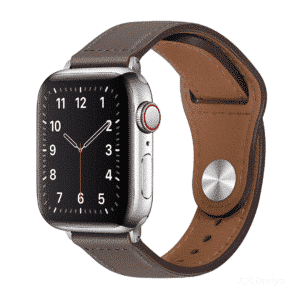 DEVIA T-Buckle PU Leather Watch Band for Apple Watch ( taupe ) (38mm, 40mm, 41mm) – Stylish & Durable