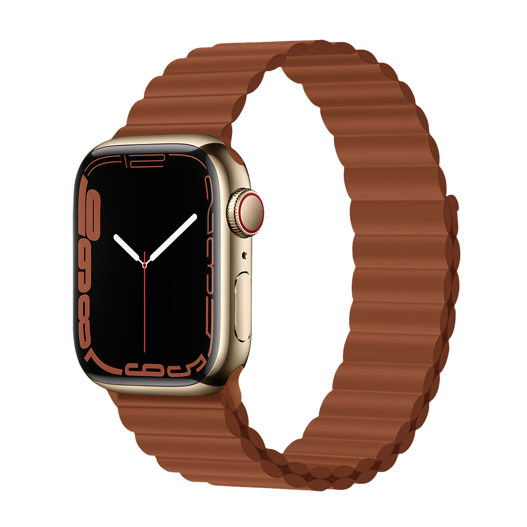 DEVIA Deluxe Series Sport3 Silicone Magnet Watch Band for Apple Watch (Khaki)