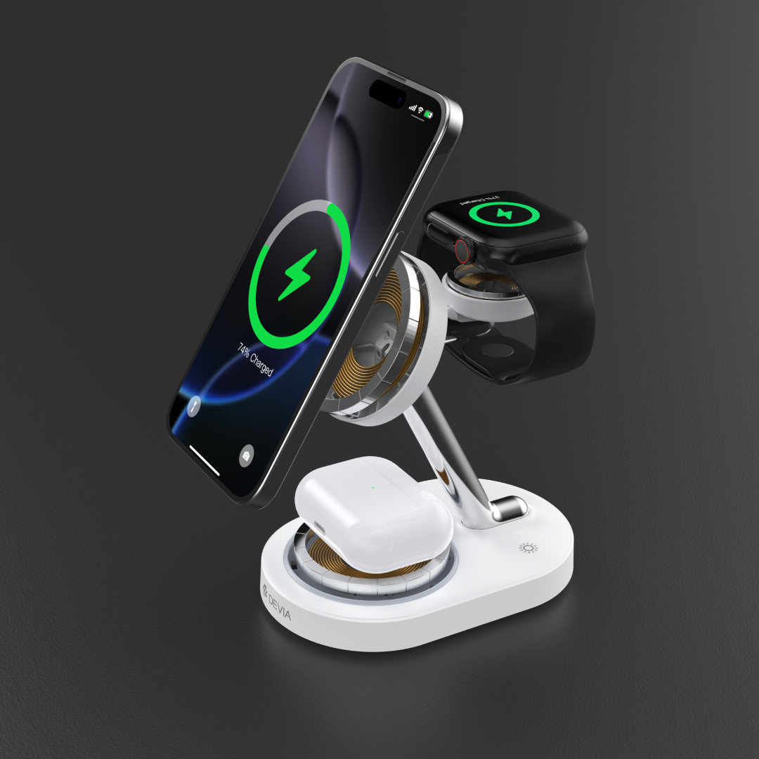 DEVIA Extreme Speed Series 3 In 1 Magnetic Bracket Wireless Charger - Image 5