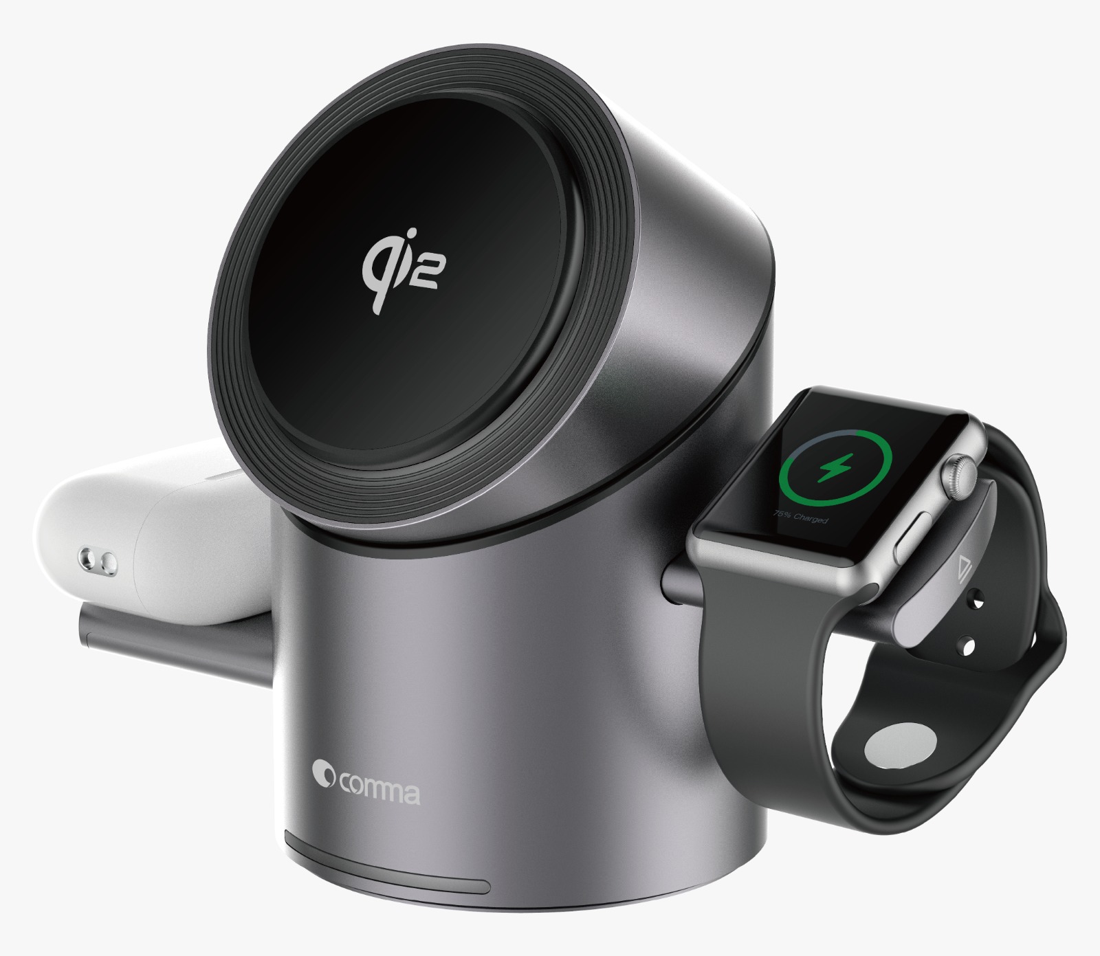 Comma Jub Series QI2 Rotating Magnetic 3 In 1 Wireless Charger - Image 3