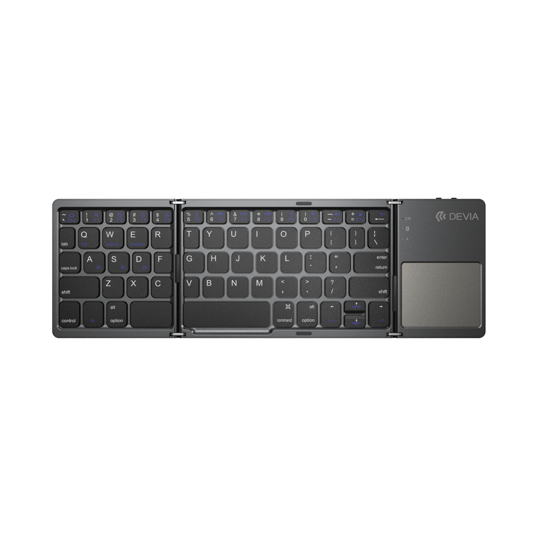 DEVIA Lingo Series Foldable Bluetooth Keyboard With Touchpad B033 - Gray