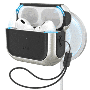 ESR Orbit with HaloLock Magnetic Hybrid Tough Case for AirPods Pro — Titanium