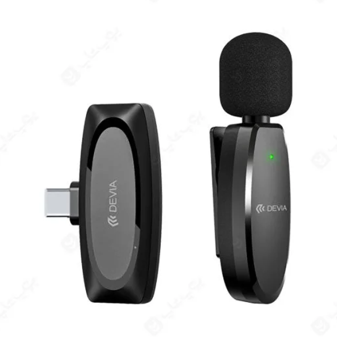DEVIA Kintone Series Type-C Wireless Microphones(Collar clip type) AP004 - Black