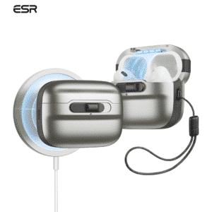 ESR Pulse Magnetic Lock Case (HaloLock), Compatible with AirPods Pro - Titanium