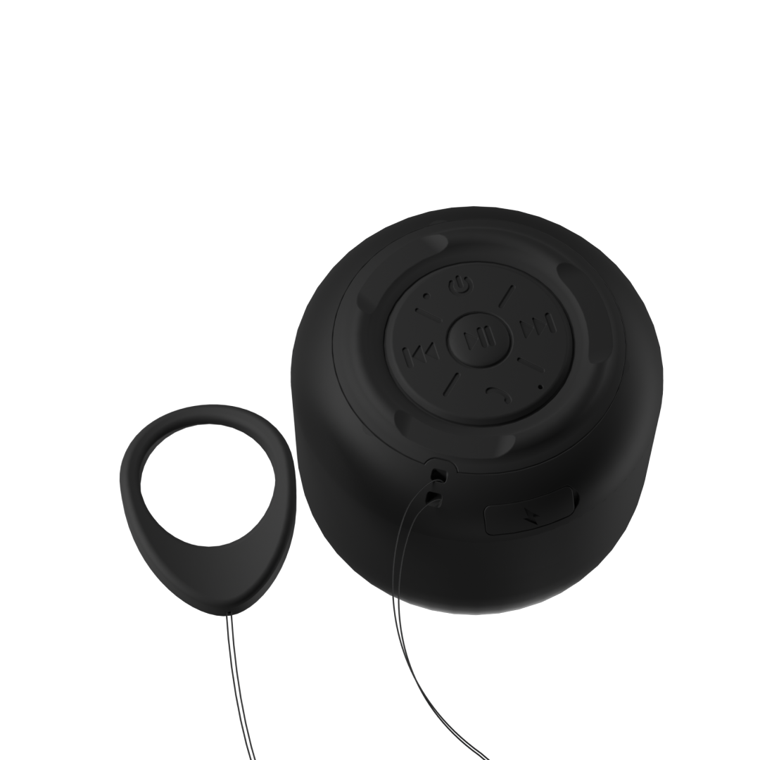 Devia Kintone Series Mini Waterproof Lanyard Speaker BT2602 - Black - الصورة 2