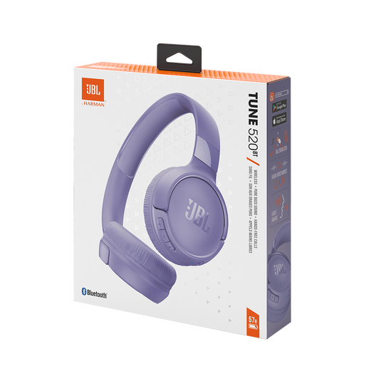 JBL T520 Wireless On-Ear Headphones with Mic - Purple - Image 10