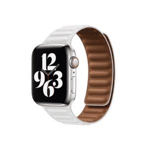 DEVIA iWatch 42|44|45|49mm Elegant Leather two-tone Watch Band - white