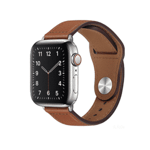 DEVIA iWatch 42|44|45|49mm T Buckle PU Leather Watch Band - brown
