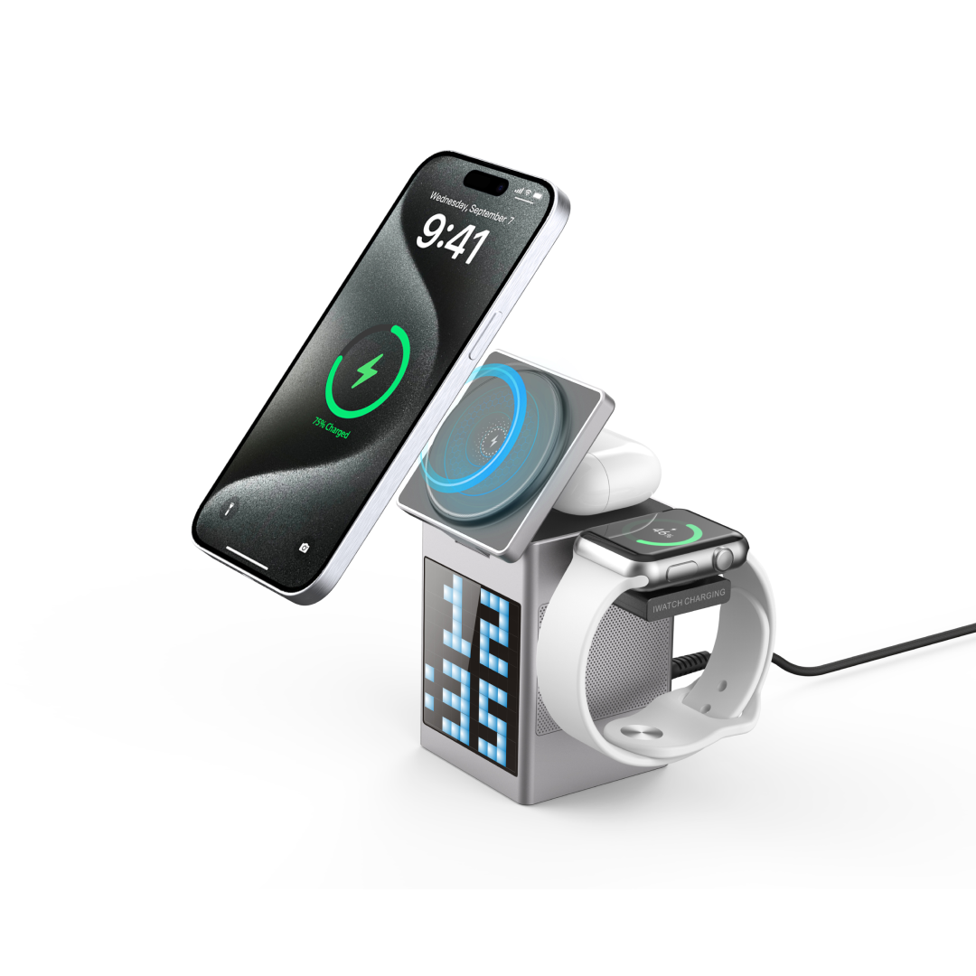 iCenter S5-Qi2 6-in- 1 Magnetic Wireless Charger - Deep Space Gray - Image 3