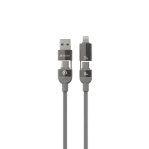 Devia Ultra 2 Multi Functions 4 In 1 Woven Magnetic Fast Cable(1.2M) - Titanium