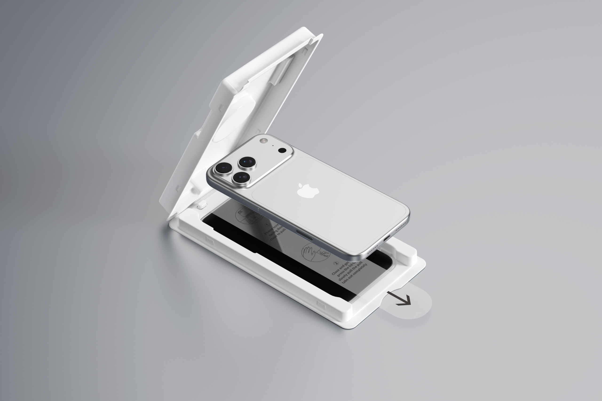 Comma Dun Series Privacy Tempered Glass (With Assist Tool) - Black - iPhone 17 / iPhone Air / iPhone 17 Pro / iPhone 17 Pro Max