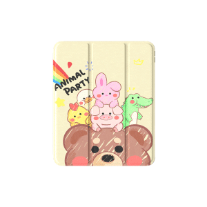 Comma Lingos Series iPad Case With Pencil Slot - comma APPLE iPad 11(A16)(2025)/iPad 10 10.9(2022) - Animal Party