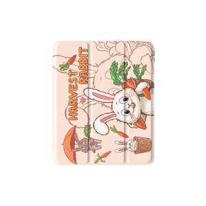 COMMA Lingos Series iPad Case With Pencil Slot - iPad 10.9 2022 - Strawberry Rabbit